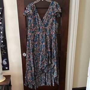 Floral V-Neck Dress/Jumper Combo